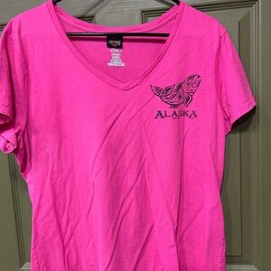 Alaska Pink V-Neck Women's Top